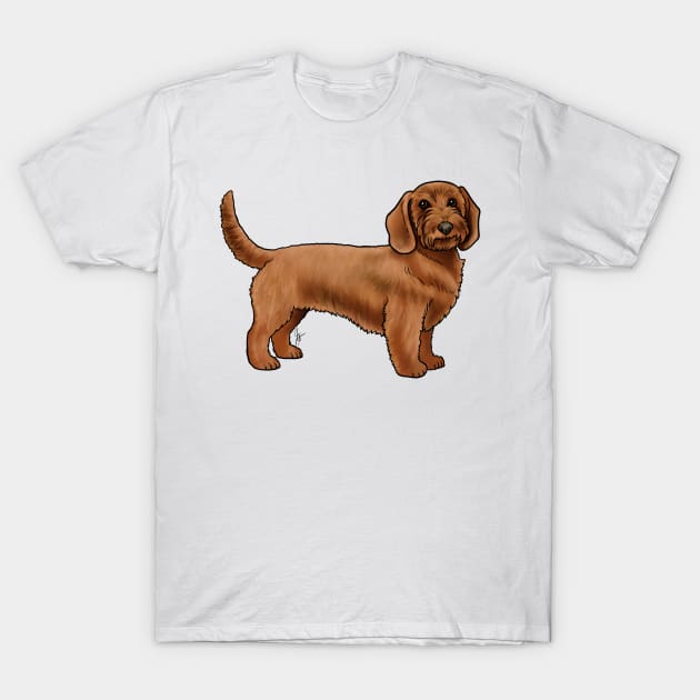 Dog - Basset Fauve de Bretagne - Red Wheaten T-Shirt by Jen's Dogs Custom Gifts and Designs